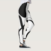 Drehzyklus: Abstrakt Schwarz/Weiß Leggings (Rechts)