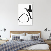 Drehzyklus: Abstrakt Schwarz/Weiß Leinwanddruck (Insitu (Schlafzimmer))
