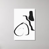 Drehzyklus: Abstrakt Schwarz/Weiß Leinwanddruck (Vorderseite)