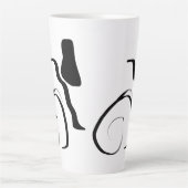 Drehzyklus: Abstrakt Schwarz/Weiß Milchtasse (Vorderseite)