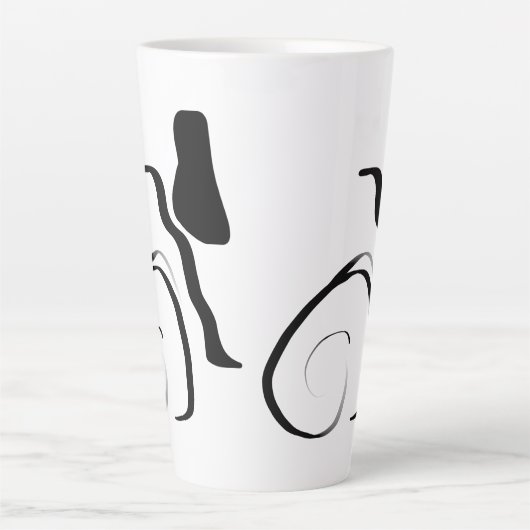 Drehzyklus: Abstrakt Schwarz/Weiß Milchtasse (Vorderseite)