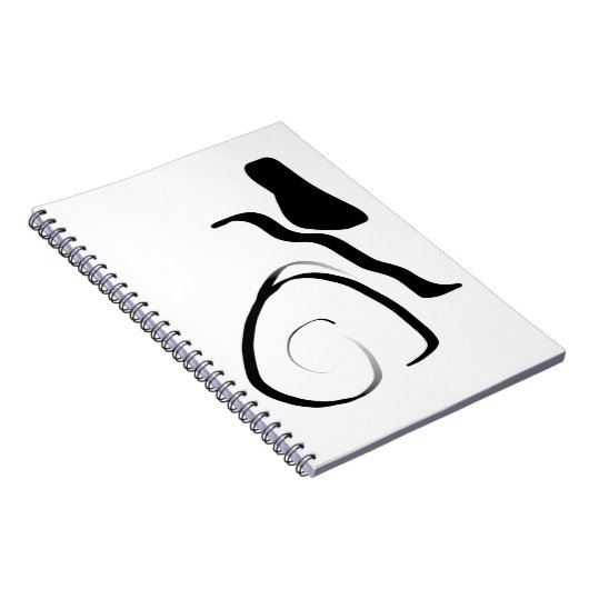 Drehzyklus: Abstrakt Schwarz/Weiß Notizblock (Rechte Seite)