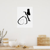 Drehzyklus: Abstrakt Schwarz/Weiß Poster (Küche)