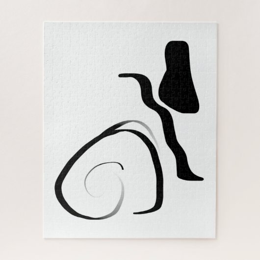 Drehzyklus: Abstrakt Schwarz/Weiß Puzzle (Vertikal)