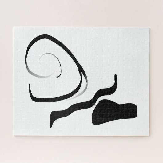 Drehzyklus: Abstrakt Schwarz/Weiß Puzzle (Horizontal)