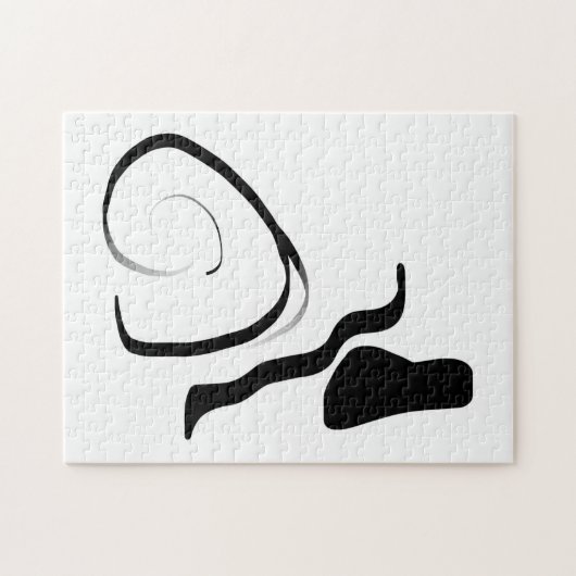 Drehzyklus: Abstrakt Schwarz/Weiß Puzzle (Horizontal)