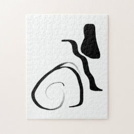 Drehzyklus: Abstrakt Schwarz/Weiß Puzzle