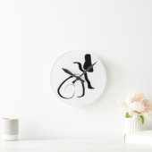 Drehzyklus: Abstrakt Schwarz/Weiß Runde Wanduhr (Zuhause)