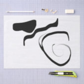 Drehzyklus: Abstrakt Schwarz/Weiß Seidenpapier (Handwerk)