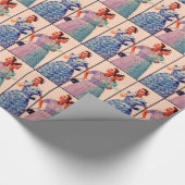 drei 1953 Kleider - Vintage Kleidung Geschenkpapier (Ecke)