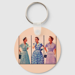 drei 1953 Kleider - Vintage Kleidung Schlüsselanhänger