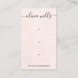 Drei 3-Loch-Pink-Script-Vorzeichenhalter Visitenkarte