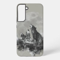 Drei 3 Wölfe heulen am Mond Tierart