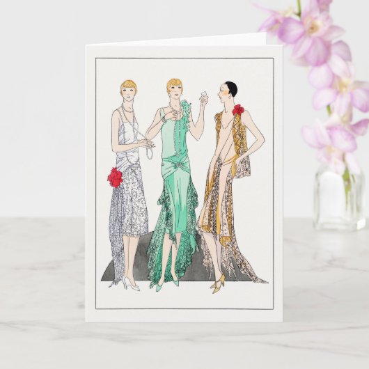 Drei Abend Kleider mit Spitze von Racine Karte (Orchidee)