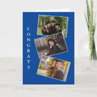 Drei Abschluss Foto Gratulationen Blue Card