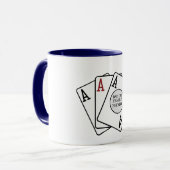 Drei-Aces-Foto-Rahmen-Tasse - Anpassbarer Keepake Tasse (Vorderseite Links)
