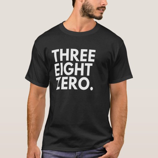 DREI ACHT ZERO-Gebietscode 380 Columbus OH Ohio US T-Shirt (Vorderseite)