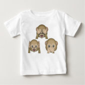 Drei Affe Emoji Baby-T-Shirt Baby T-shirt (Vorderseite)