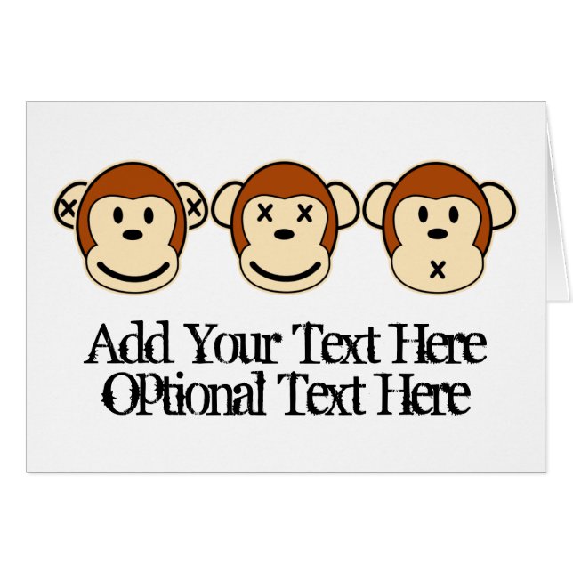 Drei Affe-Entwurf (Vorderseite (Horizontal))