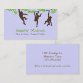 Drei Affe-niedliche kundenspezifische Mama-Karte Telefonnummerkarte (Vorne/Hinten)