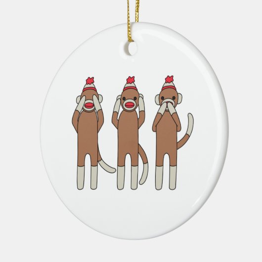 Drei Affen Keramikornament (Links)