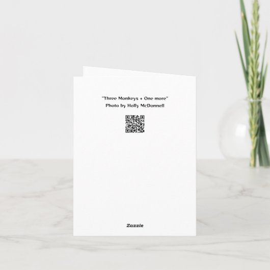 Drei Affen plus noch eins Karte (Rückseite)