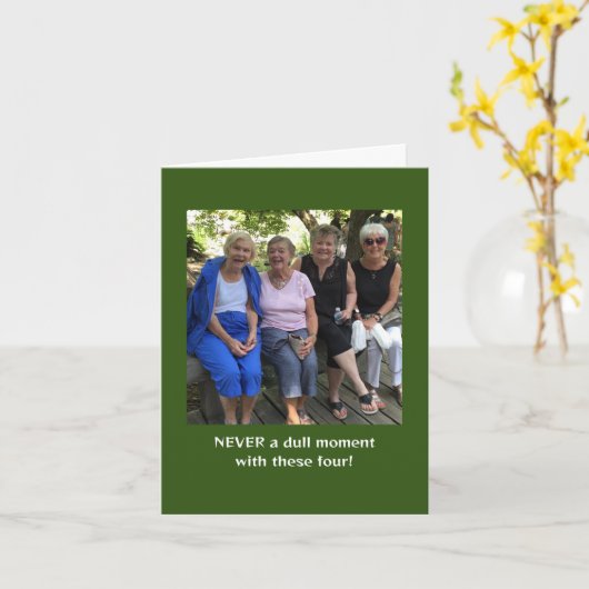 Drei Affen plus noch eins Karte (Gelbe Blume)