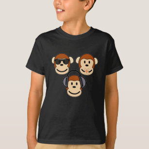 Drei Affen - Sehen, hören, sprechen Sie kein Böse T-Shirt