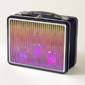Drei Affen Video Gaming Design Metall Brotdose (Vorderseite)