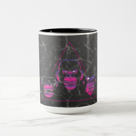 Drei Affen Video Gaming Design Tasse (Zentrum)