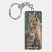 Drei Alert Fox Kits Schlüsselanhänger (Vorderseite links)