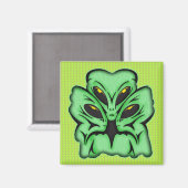 Drei Alien Invaders Magnet (Vorderseite/Rückseite)