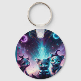 Drei Alien Kätzchen in einer anderen Welt Schlüsselanhänger