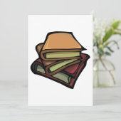 Drei alte Bücher zusammengesteckt Einladung (Stehend Vorderseite)