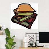 Drei alte Bücher zusammengesteckt Poster (Heimbüro)