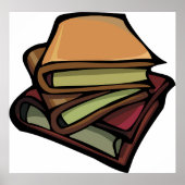 Drei alte Bücher zusammengesteckt Poster (Vorne)