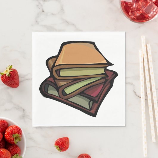 Drei alte Bücher zusammengesteckt Serviette (Beispiel)