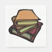 Drei alte Bücher zusammengesteckt Serviette (Vorderseite)