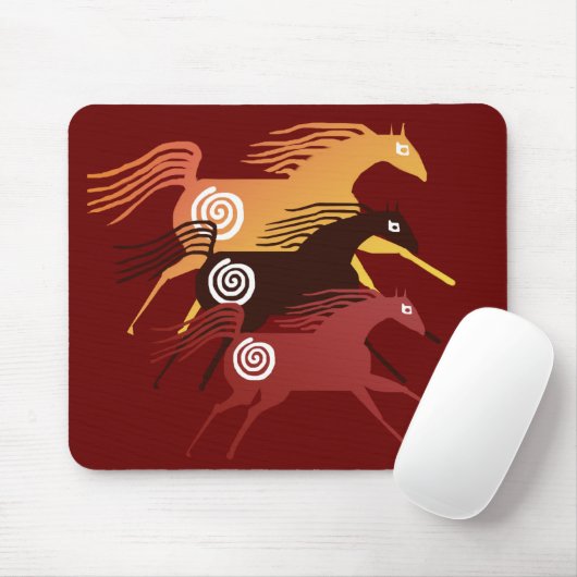 Drei alte Pferde Mousepad (Mit Mouse)