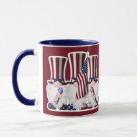 Drei amerikanische Patriotische Gnomes