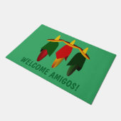 Drei Amigos-Hot-Paprikaschoten Fußmatte (Schrägansicht)