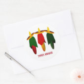 Drei Amigos-Hot-Paprikaschoten Runder Aufkleber (Umschlag)