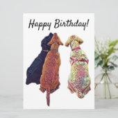 Drei Amigos I Flat Birthday Card (Stehend Vorderseite)