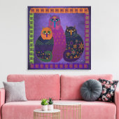 Drei Amigos Katzen auf Leinwand (Insitu (Wohnzimmer))