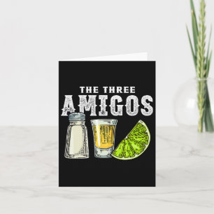 Drei Amigos Limones Salz Tequila Funny Cinco De Karte
