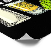 Drei Amigos Limones Salz Tequila Funny Cinco De Poster (Ecke)