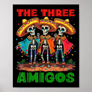 Drei Amigos mexikanische cinco de mayo-Gruppen-Mat Poster