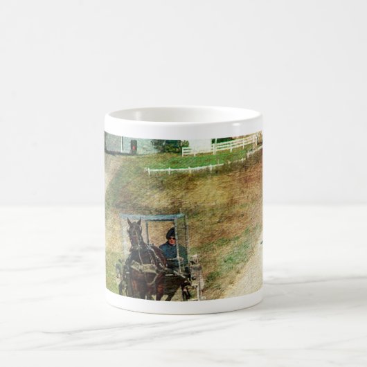 Drei Amish-Buggyen Kaffeetasse (Mittel)