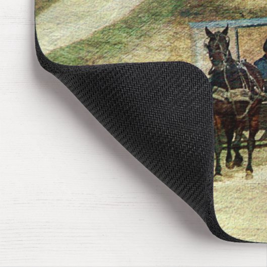 Drei Amish-Buggyen Mousepad (Ecke)