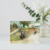 Drei Amish-Buggyen Postkarte (Stehend Vorderseite)